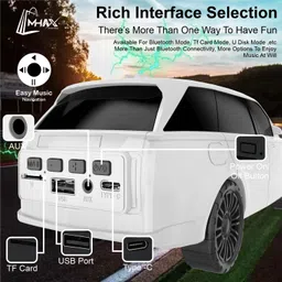 MHAX Compact Rechargeable Car Shape Wireless Speaker Powerful Deep Bass Sound 5 W Bluetooth Party Speaker image 4