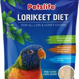 petslife Lori Natural Bird Food | Nutrient-Rich Blend Natural Ingredients 0.25 kg Dry Adult, New Born, Senior, Young Bird Food-picture-26