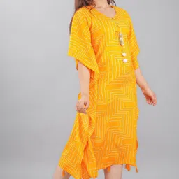 mf hayat Printed Rayon Women Kaftan image 4