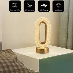 Shifozaa Atmosphere Crystal Night lamp 3 lights modes crystal table lamp pack of 01 Table Lamp image 3