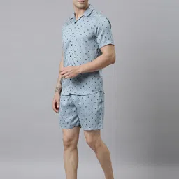 trundz Men Night Suit Set Grey Printed image 3