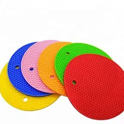 elevea Silicone Hot Mats - Heat-Resistant Trivets, 4 Pc Set - Kitchen Gift Policed Trivet-picture-35