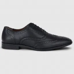 louis stitch Black Wingtip Style Brogue Formal Shoes for Men - UK 7 Brogues For Men image 4