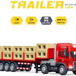 venimall Friction Powered Logistic Transport Truck Toy for Kids image 1