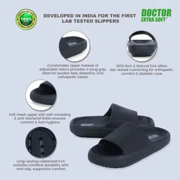 doctor extra soft Men's Classic Ultra Soft Sliders/Slippers with Cushion FootBed for Adult D-504 Men Slides image 4