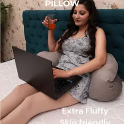 pisaganj Microfibre Pregnancy Pillow Pack of 1 Solid U-Shaped Full Body Maternity Pillow with Chain Cover for Back Legs Belly Support image 2