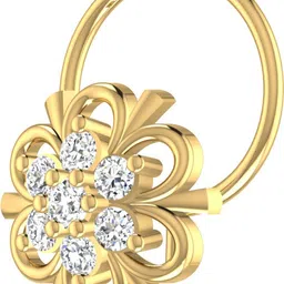 avsar Sameera 18kt Diamond Yellow Gold Nose Wire image 2