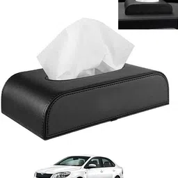 ayw Black Tissue Holder Leatherite/Include Tissue/Save Space For Home/Car/Office-177 Vehicle Tissue Dispenser-picture-14