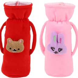 mw prints Soft Plush Baby Bottle Cover for Feeders Set of 2 Cover Handle on Both Side-picture-16