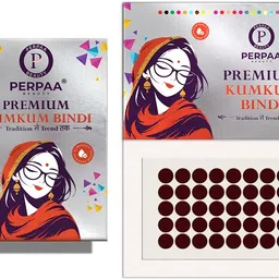 Beauty Velvet Sticker Kumkum Round Bindi, 15 Flaps For Women and Girls, (Size 5, Diameter 6mm) Deep Coffee Maroon Bindis-image-41