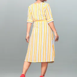 modli 20 fashion Women Fit and Flare Green Below Knee Dress image 2