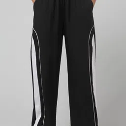 style beurua Women Solid Black Track Pants-picture-21