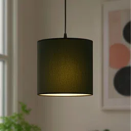 luzlane Linen Fabric Pendant Hanging Lamp for Living Room, Adjustable cord Pendants Ceiling Lamp-picture-10