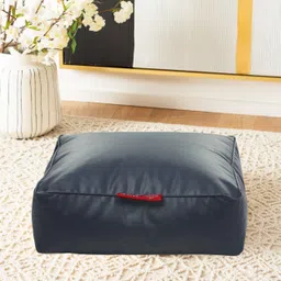 style homez Large Classic Square Floor Cushion Bean Bag Footstool With Bean Filling image 5