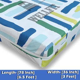 wellfit Single Size Zippered Cotton Breathable Mattress Cover image 1