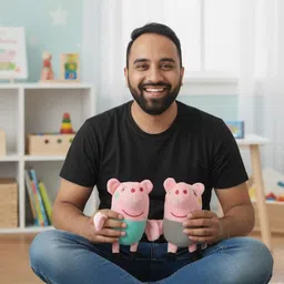 ag enterprises Peppa Pig & George Combo Soft Toy Set - Super Soft & Huggable - 25 cm image 5