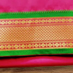 Ishrattextiles Mean Fancy Ganga Jmuna Silk Dhoti & Scarf ( 4.15 & 2.15 Mtr ) With Big Bouder Woven Men Dhoti image 3