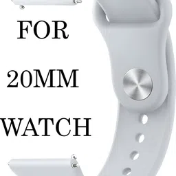 TRENDINGVIEW 20MM Soft Silicone grey Straps with Double Loop. 20 mm Silicone Watch Strap-picture-28