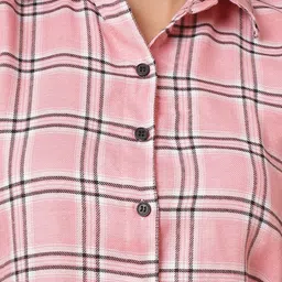 rosemelon Women Regular Fit Checkered Casual Shirt image 4