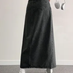 dolsia Women Solid Regular Black Skirt image 2