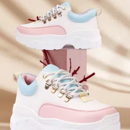 posewalk Stylish Pink Casual Sneakers For Women-picture-15
