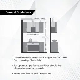 hindware Optimus Blk 60 cm Maxx Silence Autoclean Chimney 1350m3/hr Auto Clean Wall Mounted Black 1350 CMH Chimney image 4