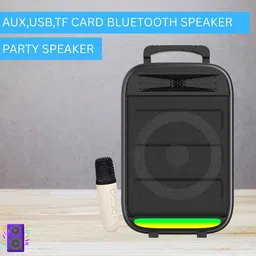 SACRO Monster (WIRELESS TROLLEY SPEAKER) Dynamic Thunder Sound With Karaoke MicZ252 35 W Bluetooth Party Speaker-picture-14