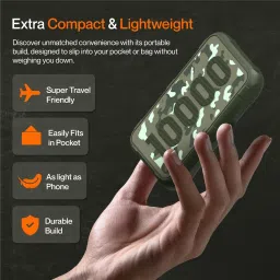 ambrane Force 10000 mAh 22.5W Fast Charging Power Bank (1 Type C and 1 Type A Ports, Smart Power Management, Green) image 3