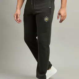 duke Men Solid Green Track Pants image 3