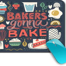 whats your kick Baking | Food | Kitchen | Bakery |Creative | Printed Mouse Pad/Designer Waterproof Coating Gaming Mouse Pad For Computer/Laptop (Multi2) Non Slip Base Mousepad-image-3