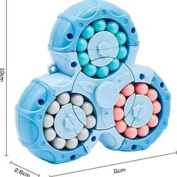 zunbella Magic Bean Rotating Cube & Fidget Spinner 3D Puzzle Toy For Kids image 2