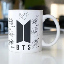kwf BTS Bangtan Boys Vogue Music Band V Suga J-Hope Jungkook Jin Jimin Rm BTS Signature Army Best Gift for Boys Girl BTS Lovers Printed Microwave Safe Ceramic Coffee (350 ml) Ceramic Coffee Mug-picture-19