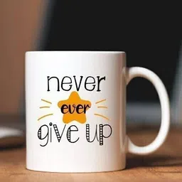 soulfox Premium Quality Never Ever Give Up Motivation Printed Glossy Finished , 330ml Ceramic Coffee Mug-picture-23