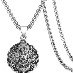 aarav fashion Black Silver, Silver Alloy, Stainless Steel image 4