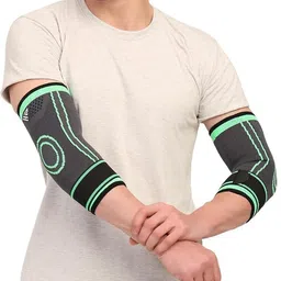 the high zone Elbow Brace Sleeve Single Breathable & Flexible Fit for Weightlifting & Sports Elbow Support image 1