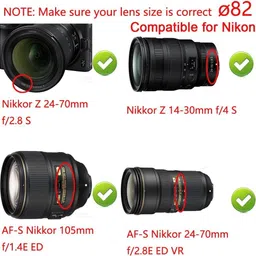 MOSTOS ; Brings Superior 82mm Lens Cap for Nikon - Compatible for Nikon Z9 Z7II Z6IILens Cap image 2