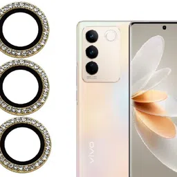 ITIANS Back Camera Lens Ring Guard Protector for Vivo V27 Camera Lens Protector Stone Ring image 1