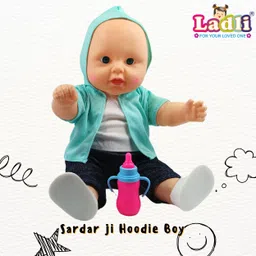 ladli Cute Little Hoodie Boy in Teddy Dress Doll for Kids Removable Clothes image 5