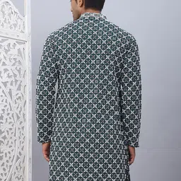 jompers Men Printed Viscose Rayon Straight Kurta image 2
