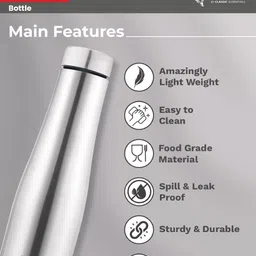 classic essentials Stainless Steel Puro Water Bottle 1000 ml Bottle image 3