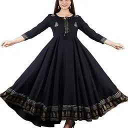 poonam fashion Women Embroidered Viscose Rayon Anarkali Kurta-picture-14
