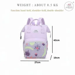 baby holic Baby Diaper Bag for Mothers | Black Maternity Backpack with Teddy Design TRAVELLING DIAPER BAG image 5
