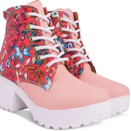 krafter Shoes for Girls and Women's High Heels Stylish Sneakers Ankle Boots | Casual | Party wear | New Model Boots For Women-picture-11