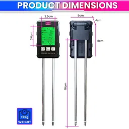 amicisense 6-in-1 Soil Tester – Ultimate Soil Health Meter with Dual 180mm Probes Soil Test Kit image 5