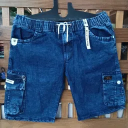 joshua jenny Solid Men Denim Blue Casual Shorts, Cargo Shorts, Regular Shorts, Night Shorts-picture-19