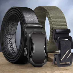 roadster Men Casual, Formal, Evening, Party Multicolor Artificial Leather, Nylon Belt-picture-13