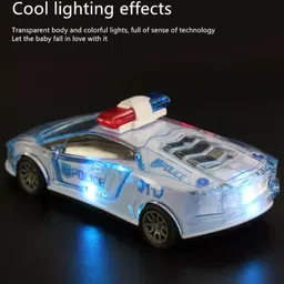 primefair Police Car with Lights, Music,Friction Realistic Design Police Car Toys for Kids image 3