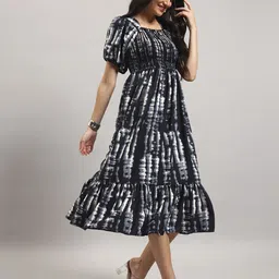 jash creation Women Fit and Flare Black Ankle Length Dress-picture-42