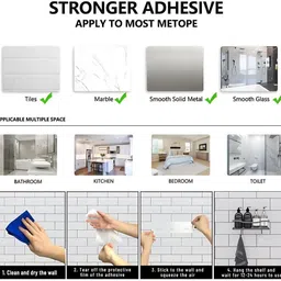 xtend Self Adhesive Toilet, Tissue Paper Roll Towel Holder for Bathroom (Black) 2pcs Steel Toilet Paper Holder image 5