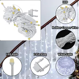 fizzytech 60 LEDs 20 m White Steady String Rice Lights image 3